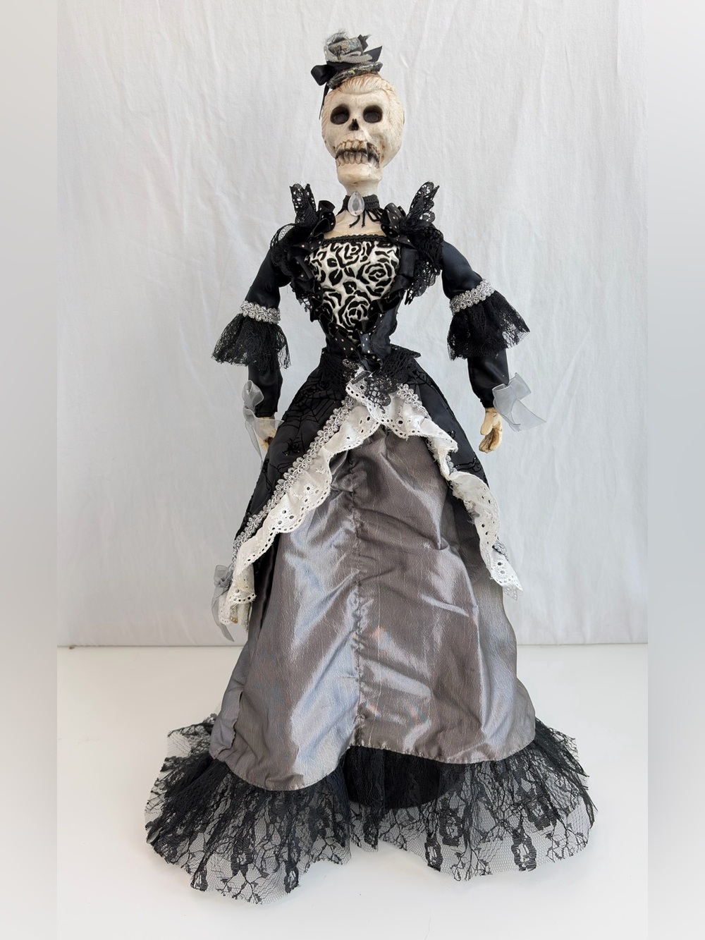 Halloween decor Day of the Dead skeleton doll
Black Victorian Dress **Flawed